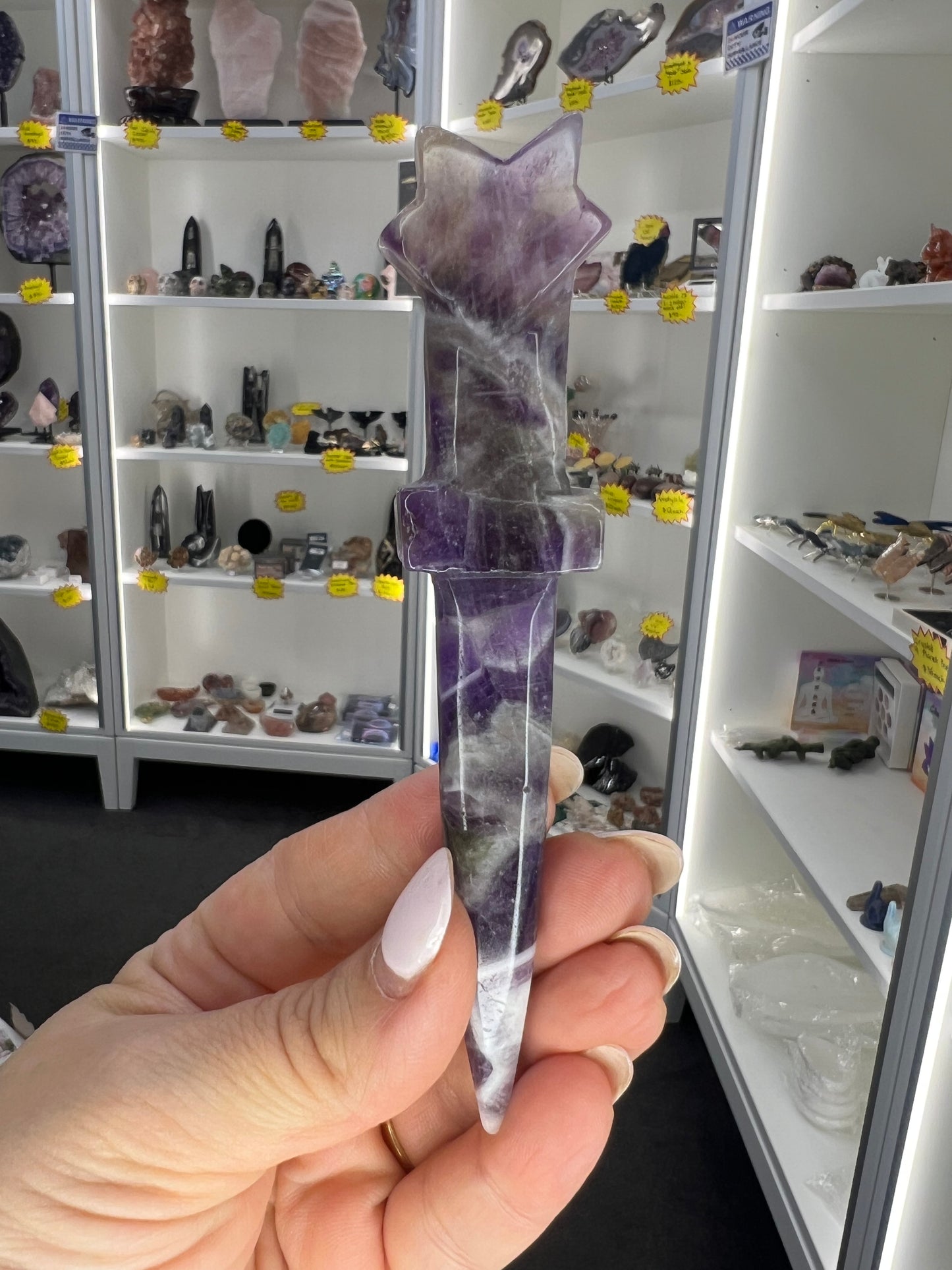 Chevron /Dream Amethyst Dagger
