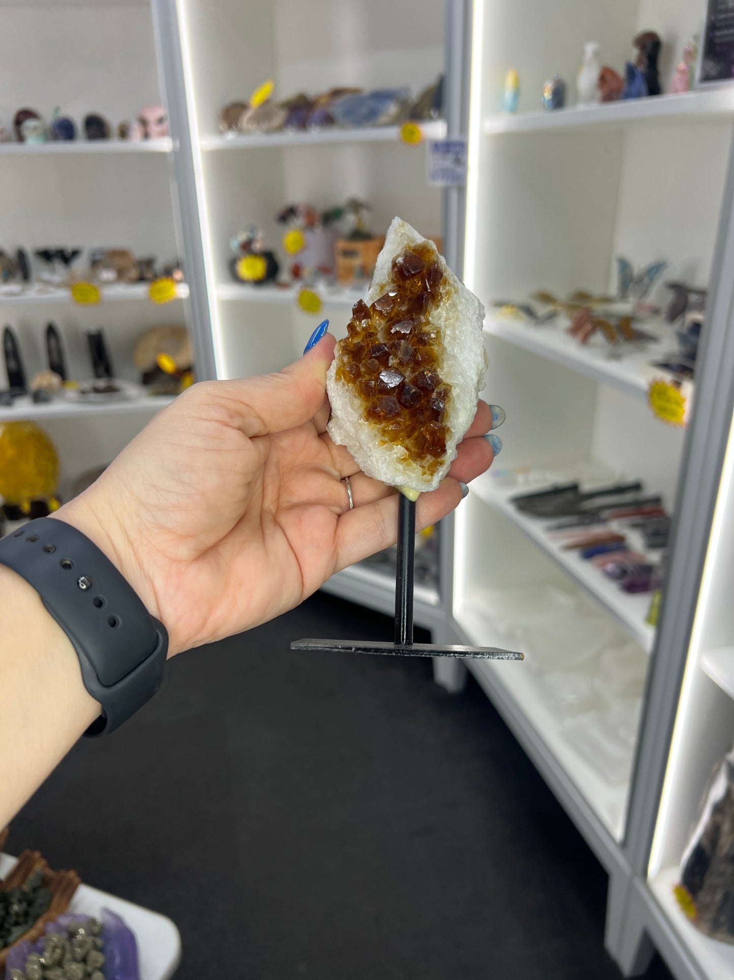 Citrine Cluster Specimen on Stand