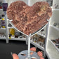 Pink Amethyst Heart on Stand