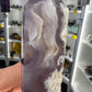 Black Flower Agate Tower
