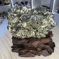 Pyrite Specimen on Custom Stand