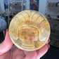 Crazy Lace Agate Indian Carved Sphere on Stand