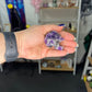 Chevron / Dream Amethyst Skull with Lepidolite Base Set