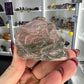 Rhodonite Skull with Snake