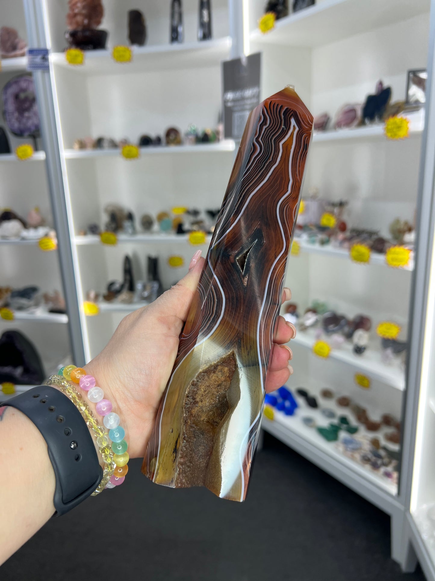 Huge Sardonyx Druzy Tower
