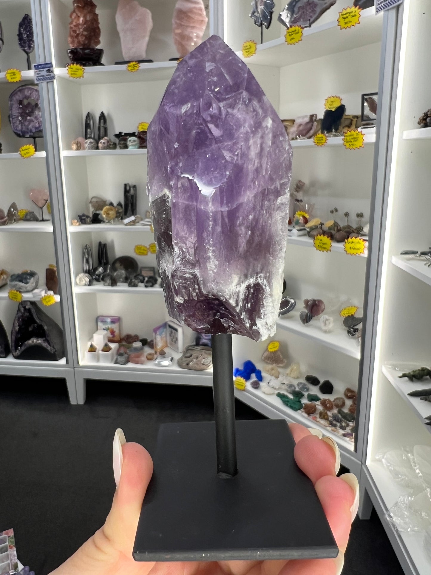 Amethyst Point on Stand