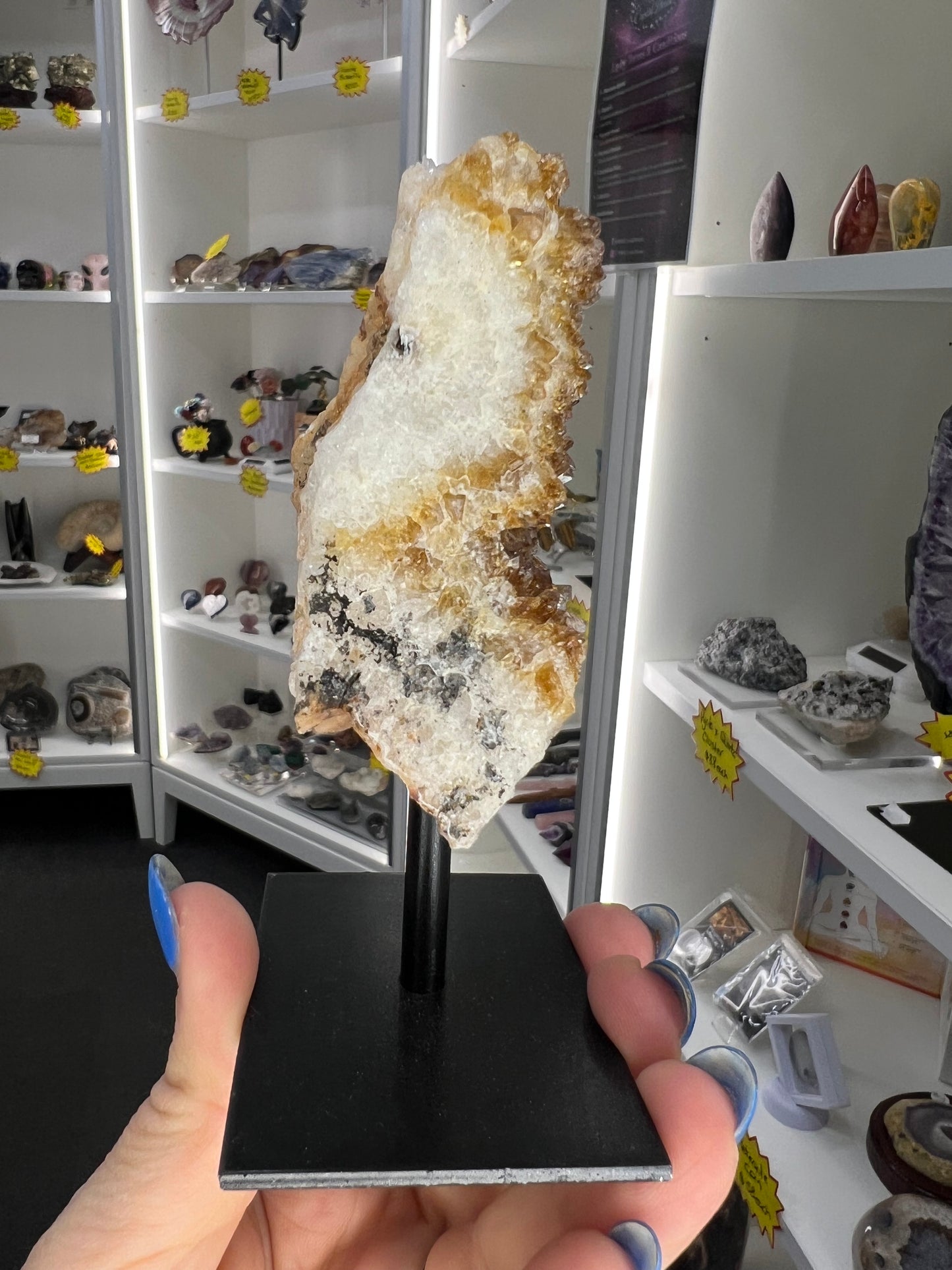 Citrine Cluster Specimen on Stand