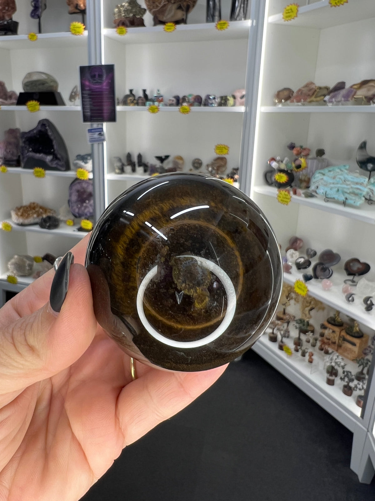Tigers Eye Sphere on Stand