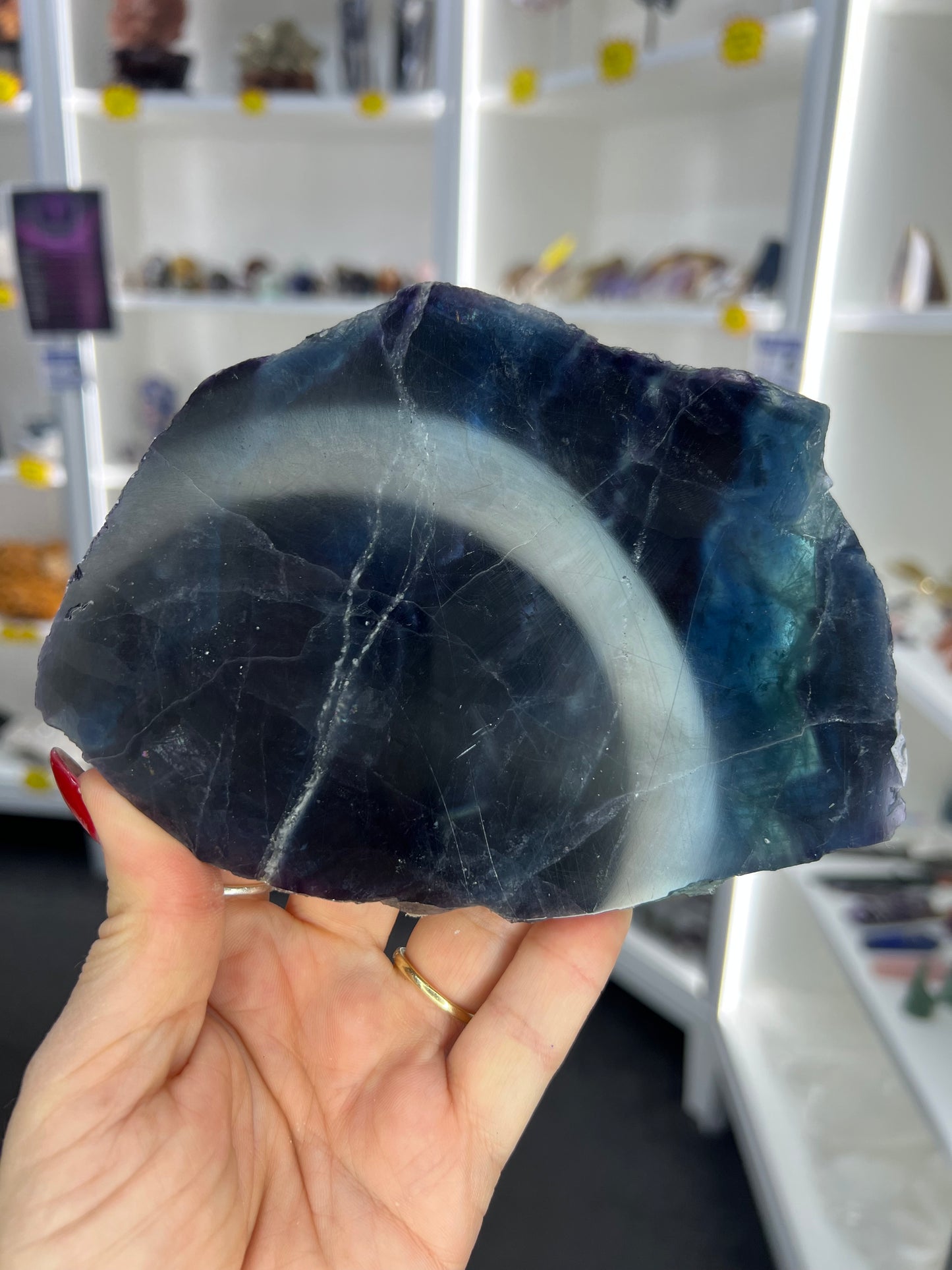 Black Fluorite Slab (UV Reactive)