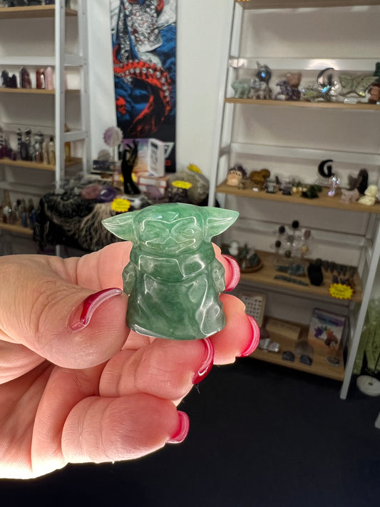 Green Aventurine Yoda