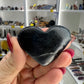 Black Fluorite Heart (UV Reactive)