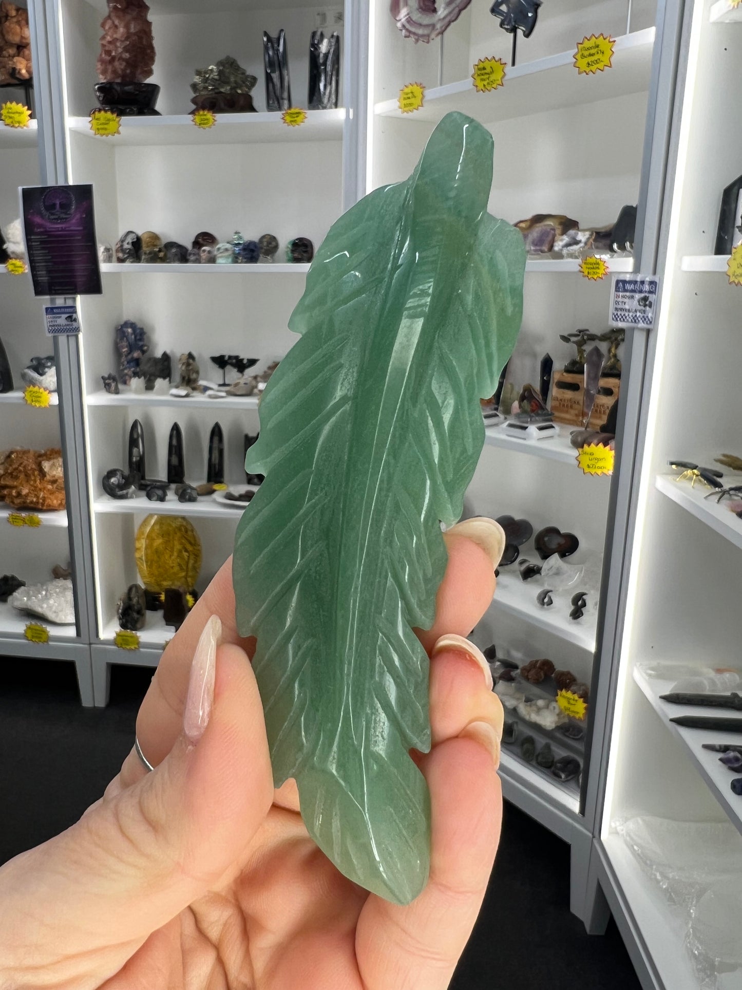 Green Aventurine Feather