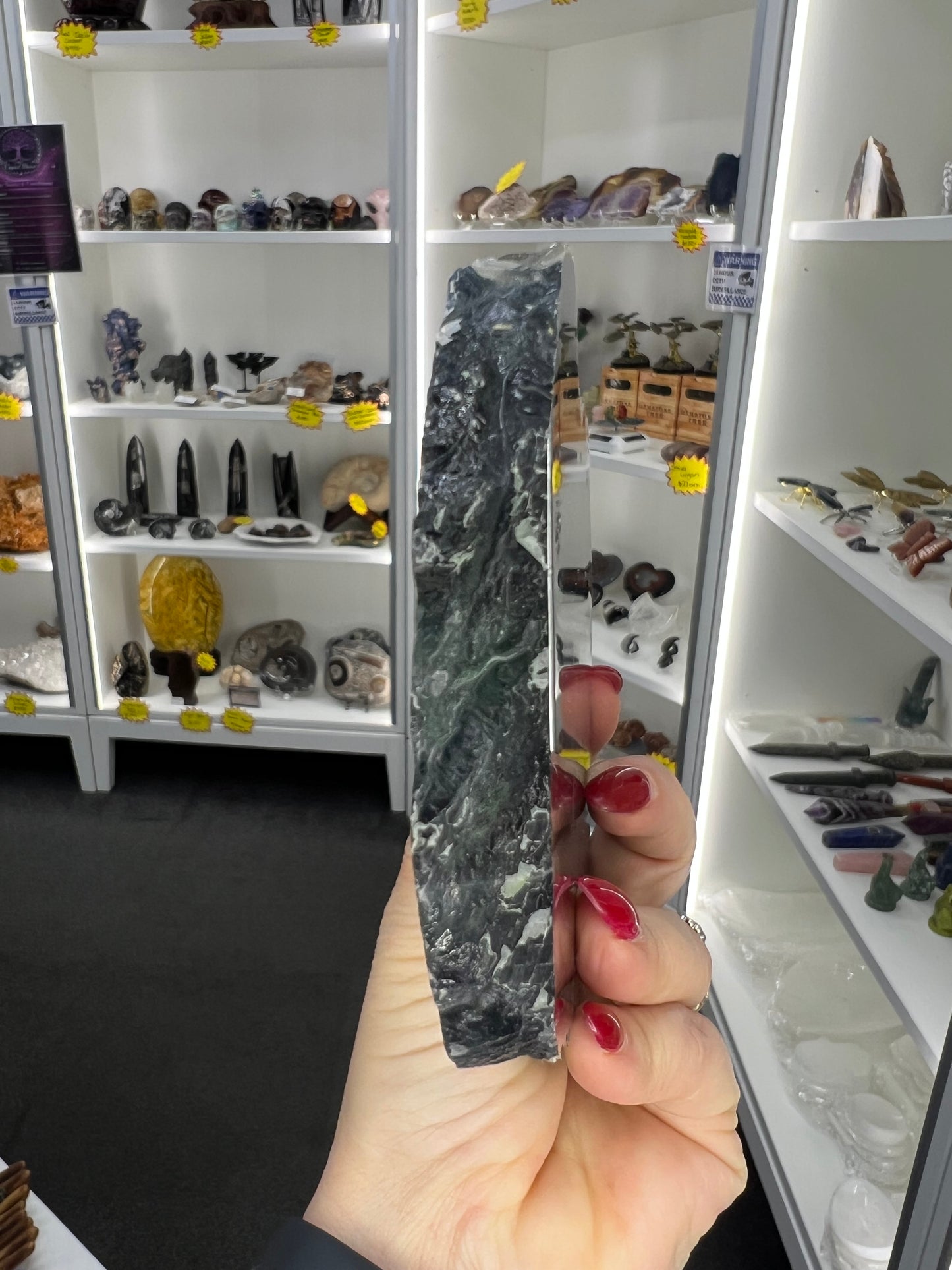 Black Fluorite Slab (UV Reactive)