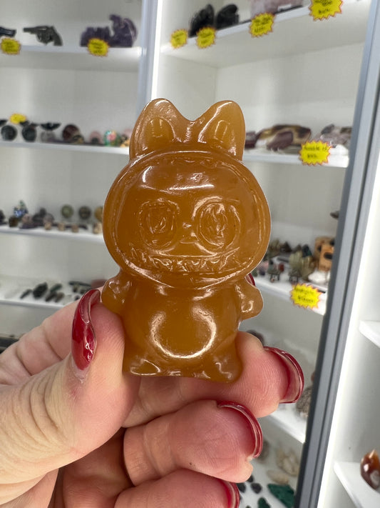 Honey Calcite Labubu