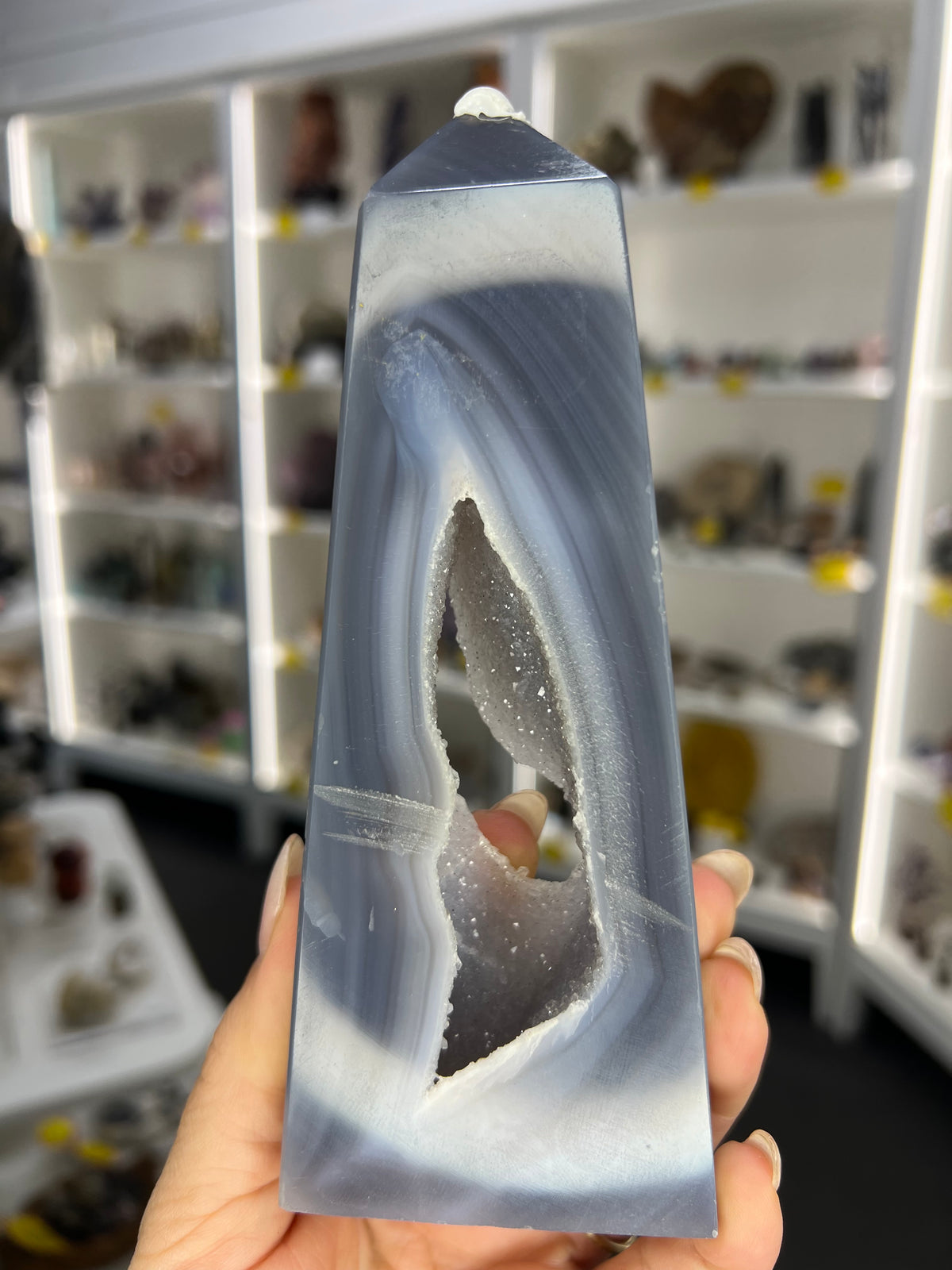 Druzy Agate Tower
