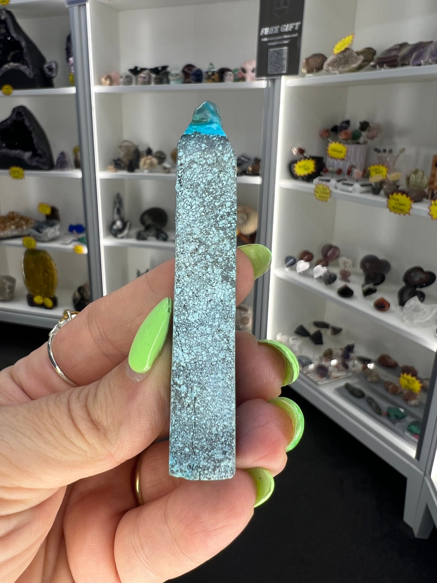 Chrysocolla x Malachite Tower