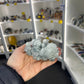 Apophyllite on Blue Chalcedony