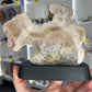 Pink Amethyst on Wooden Base