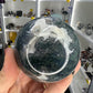Moss Agate Sphere on Stand