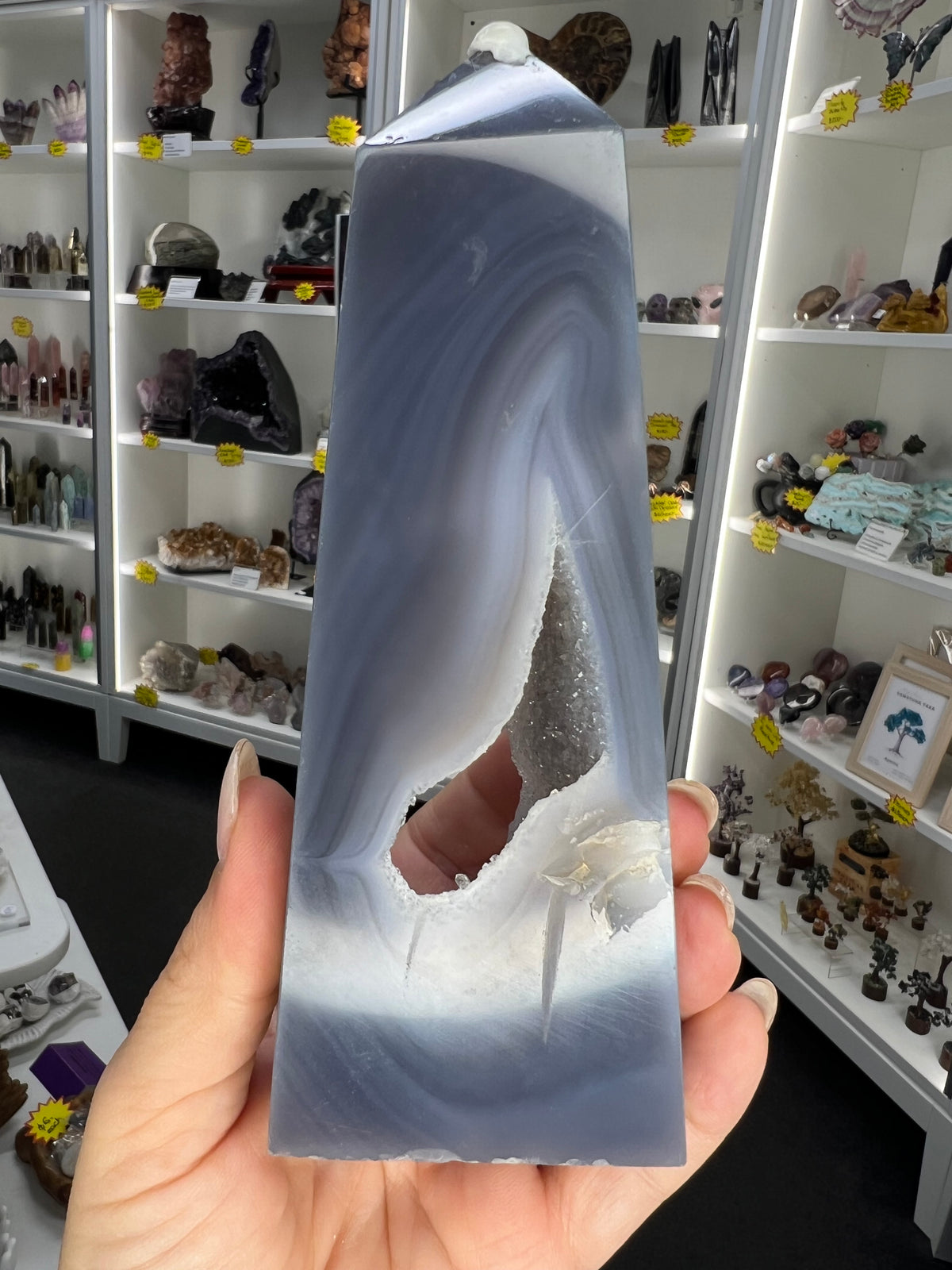 Druzy Agate Tower