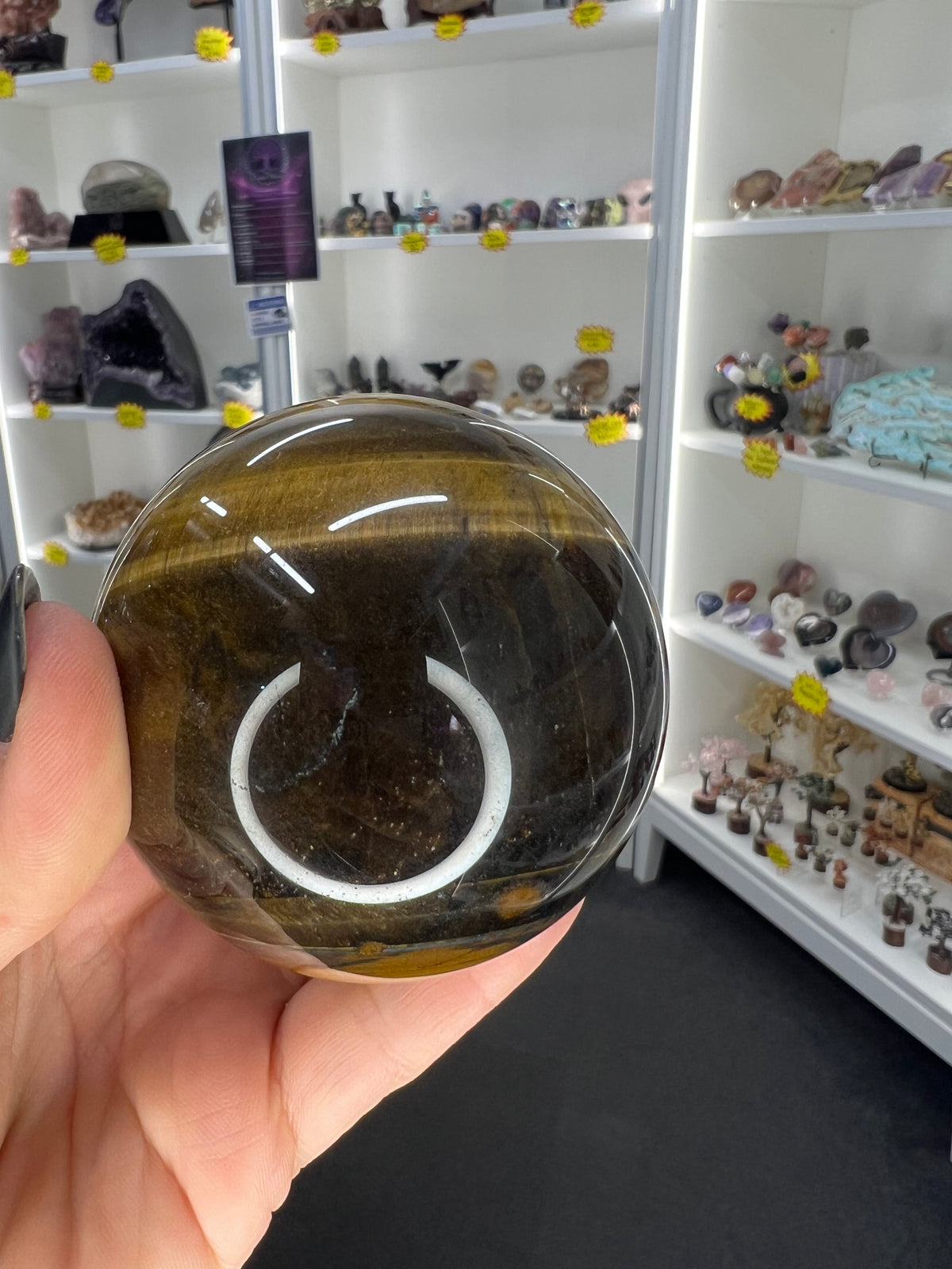 Tigers Eye Sphere on Stand