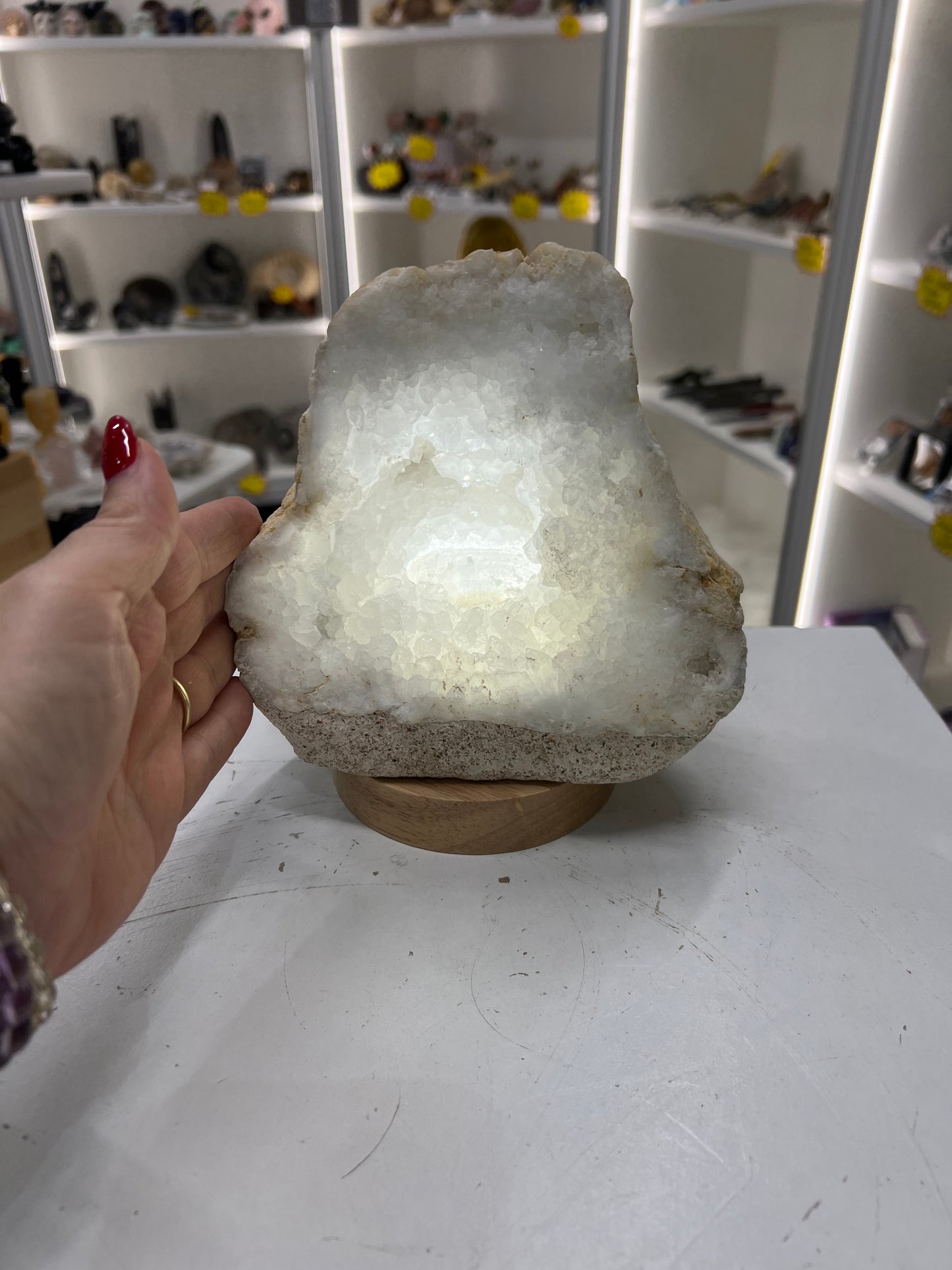 Quartz Geode Lamp