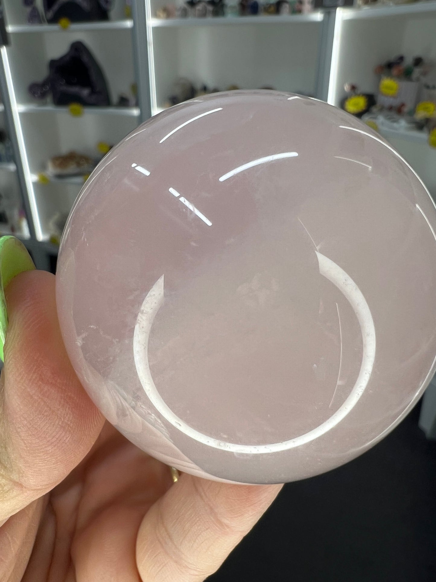 Rose Quartz Sphere on Stand