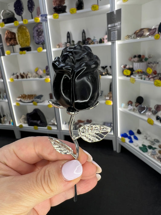 Black Obsidian Forever Rose