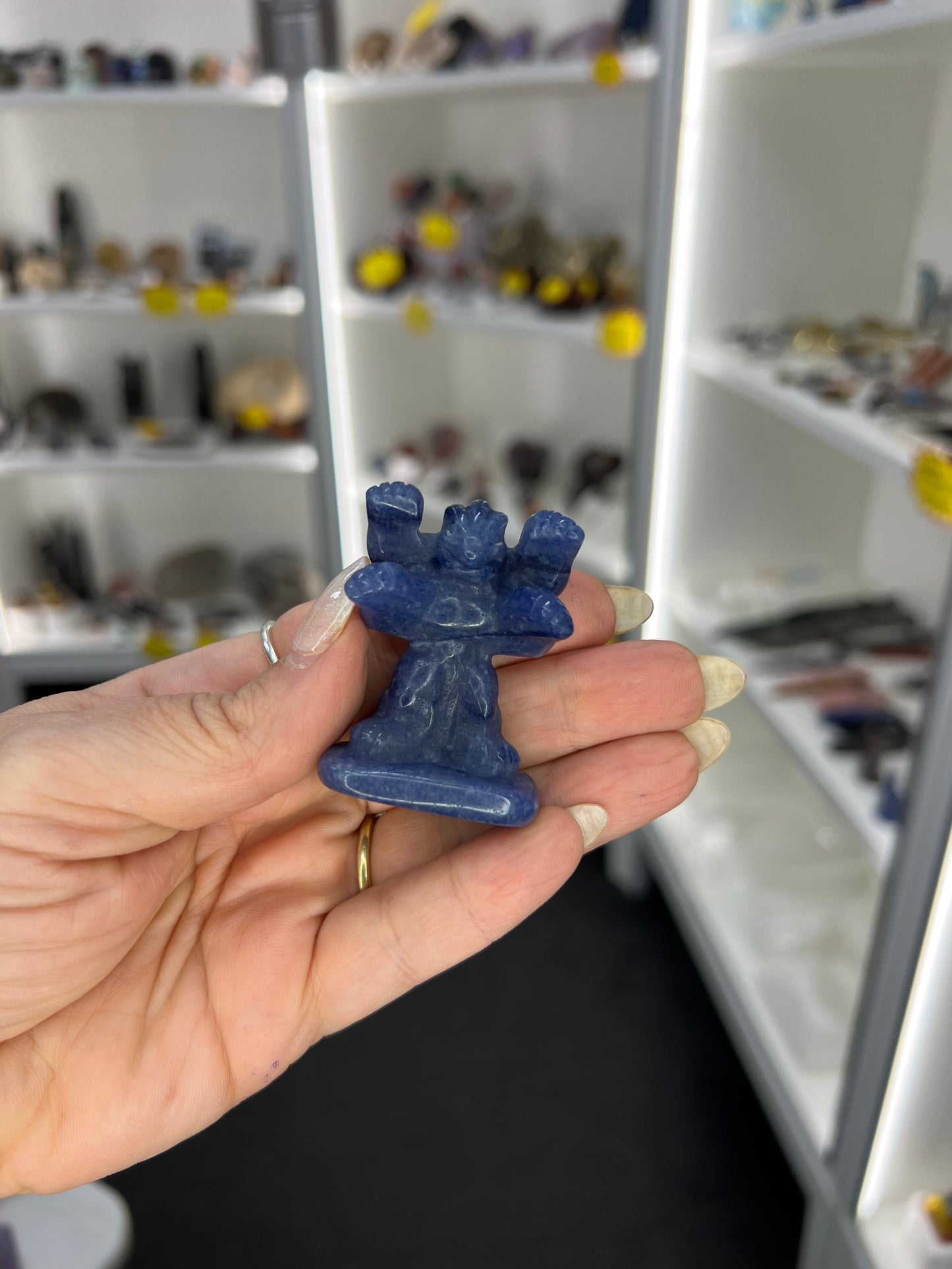Blue Aventurine Character Carving