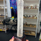Clear Quartz Tower with Wooden Stand
