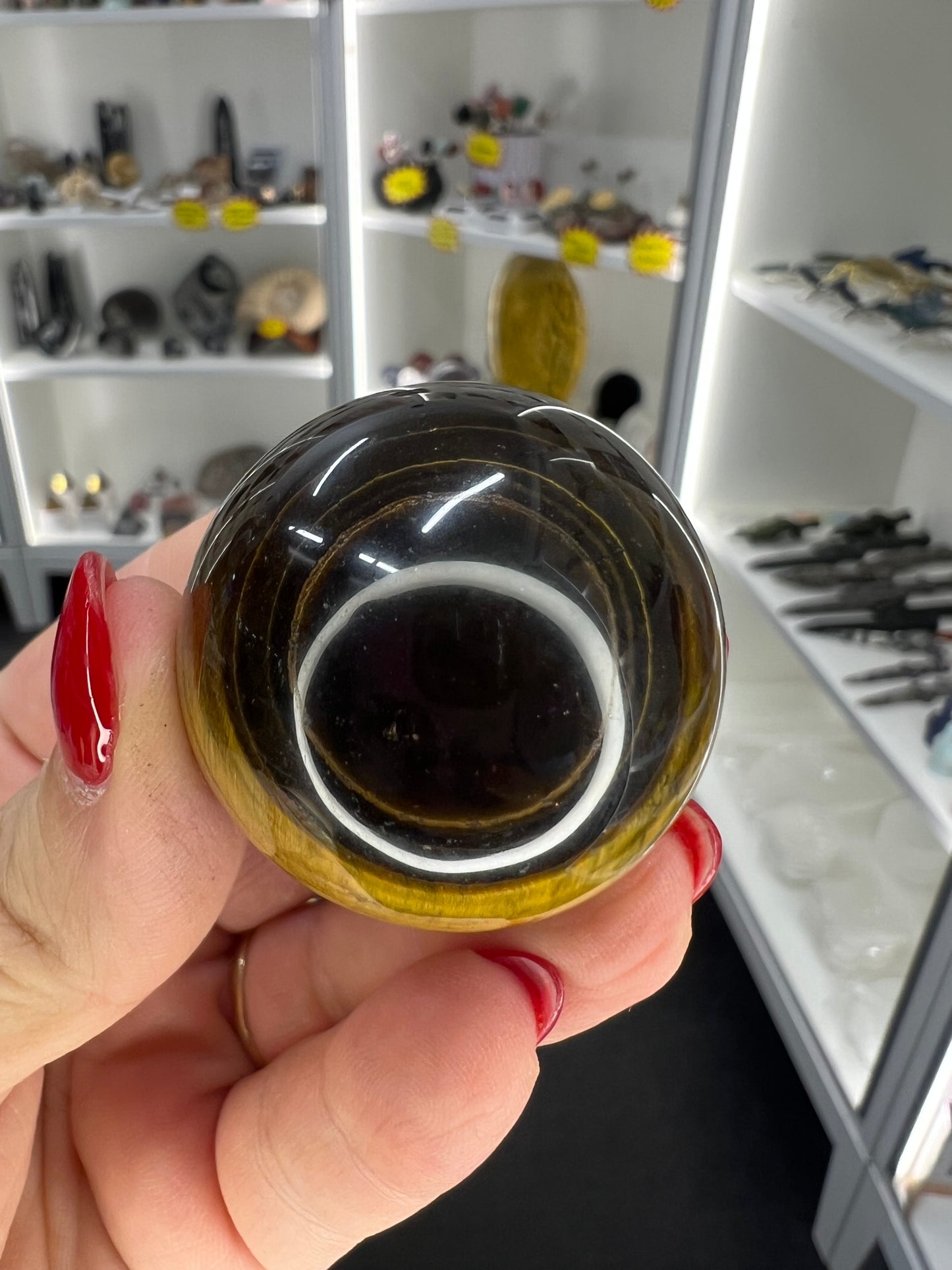 Tigers Eye Sphere with Stand