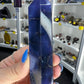 Blue Flower Agate Tower
