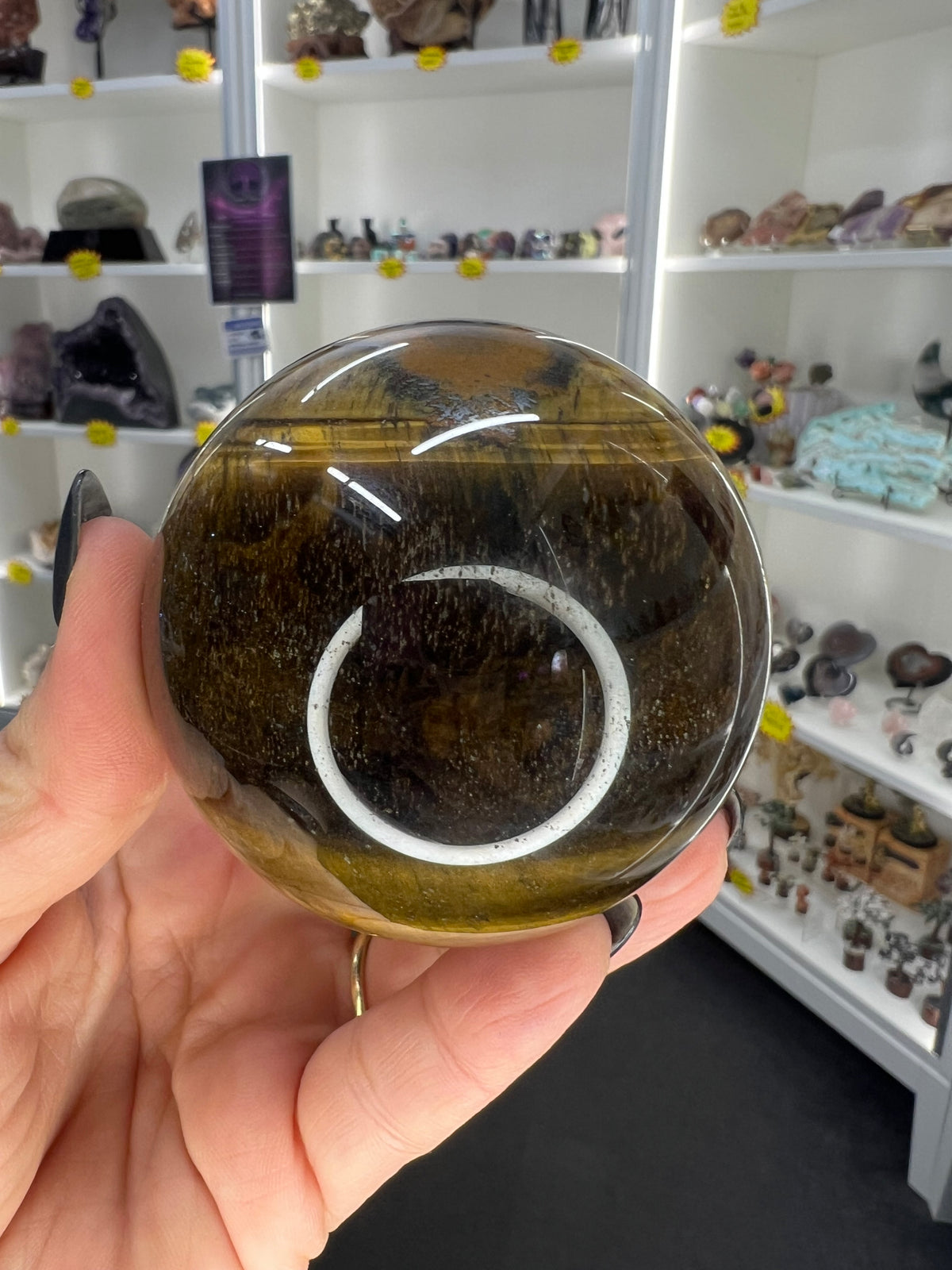 Tigers Eye Sphere on Stand