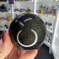 Golden Sheen Obsidian Sphere with Stand