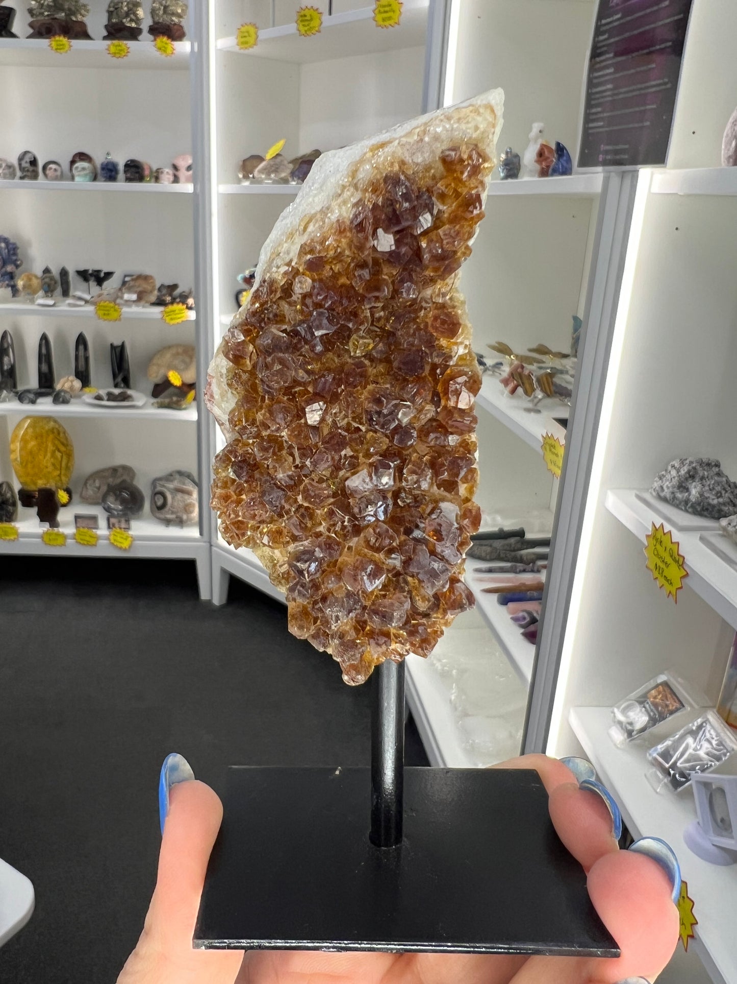 Citrine Cluster Specimen on Stand