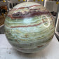 Green Onyx Sphere on Stand