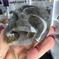 Smoky Quartz with Green Mica Skull