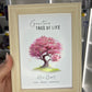 Rose Quartz Chip Tree Frame