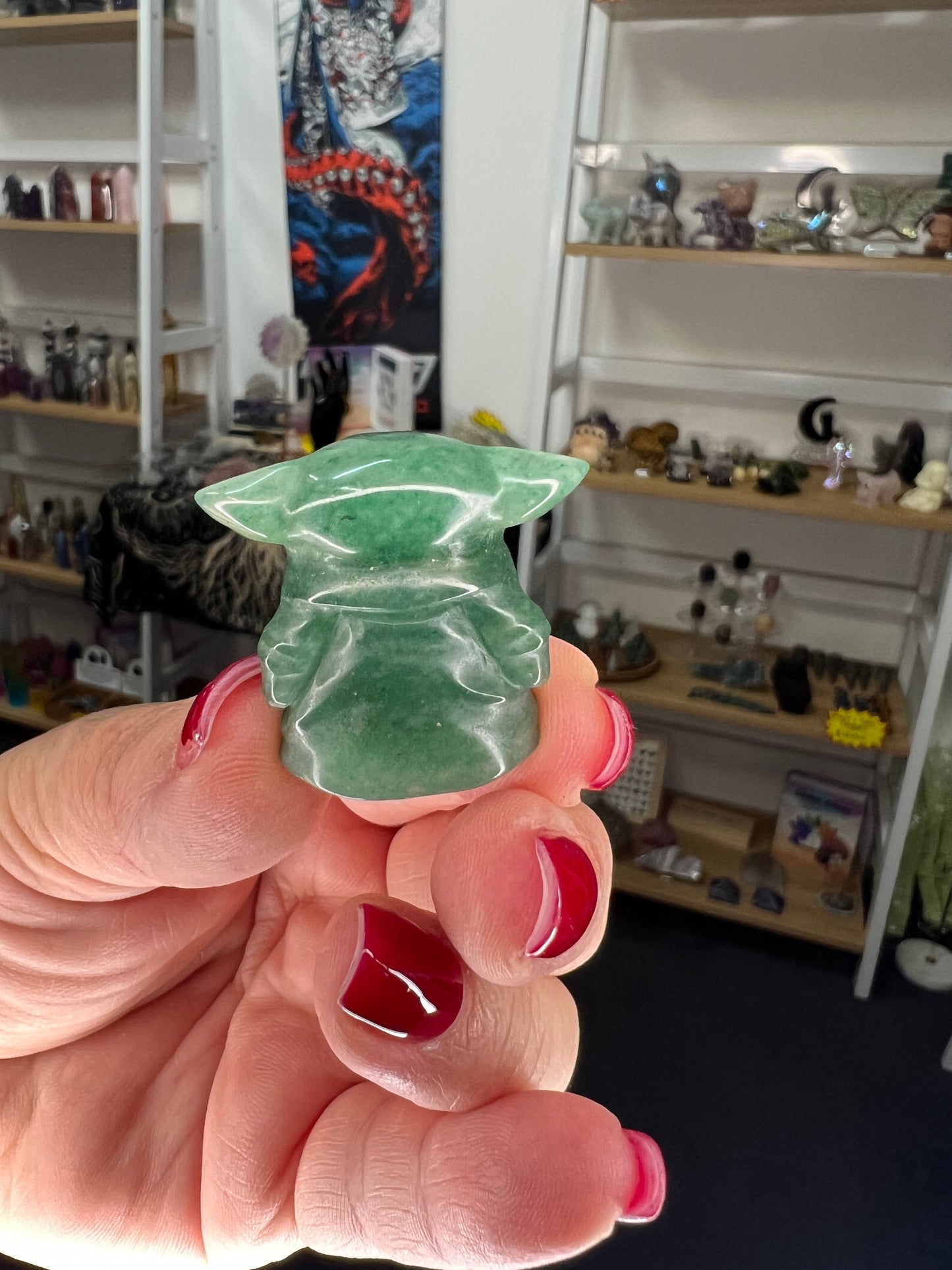 Green Aventurine Yoda