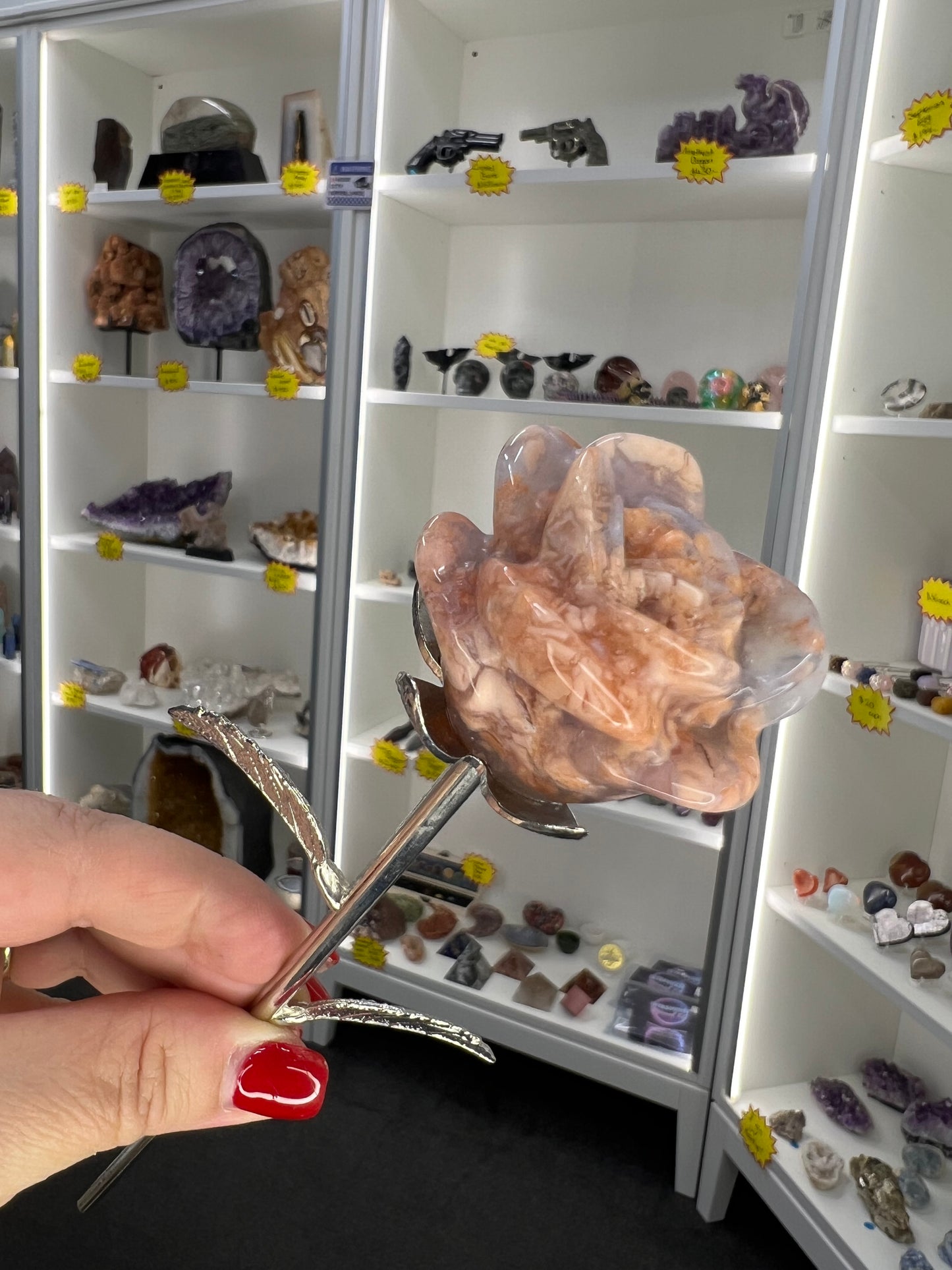 Pink Agate Forever Rose