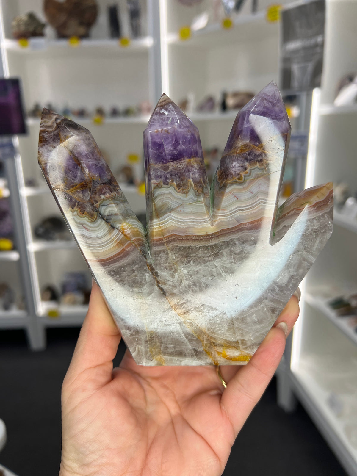 Crazy Lace Amethyst 4 Point Tower
