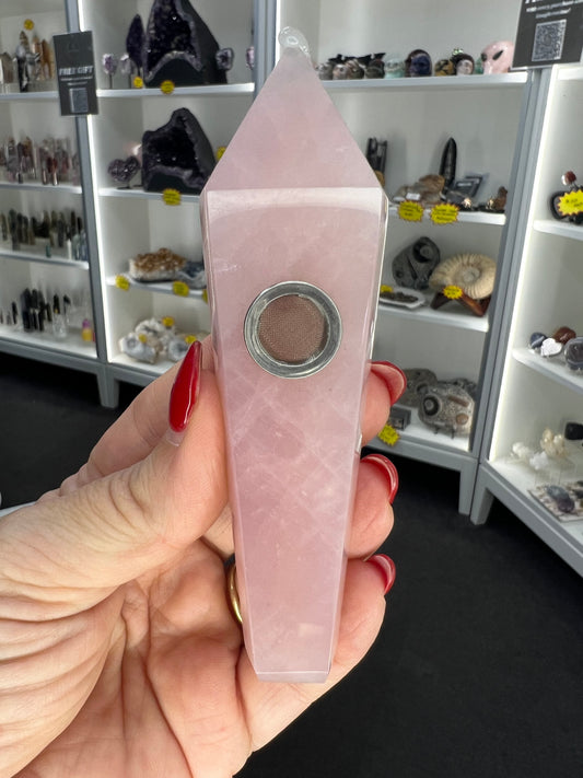 Rose Quartz Pipe