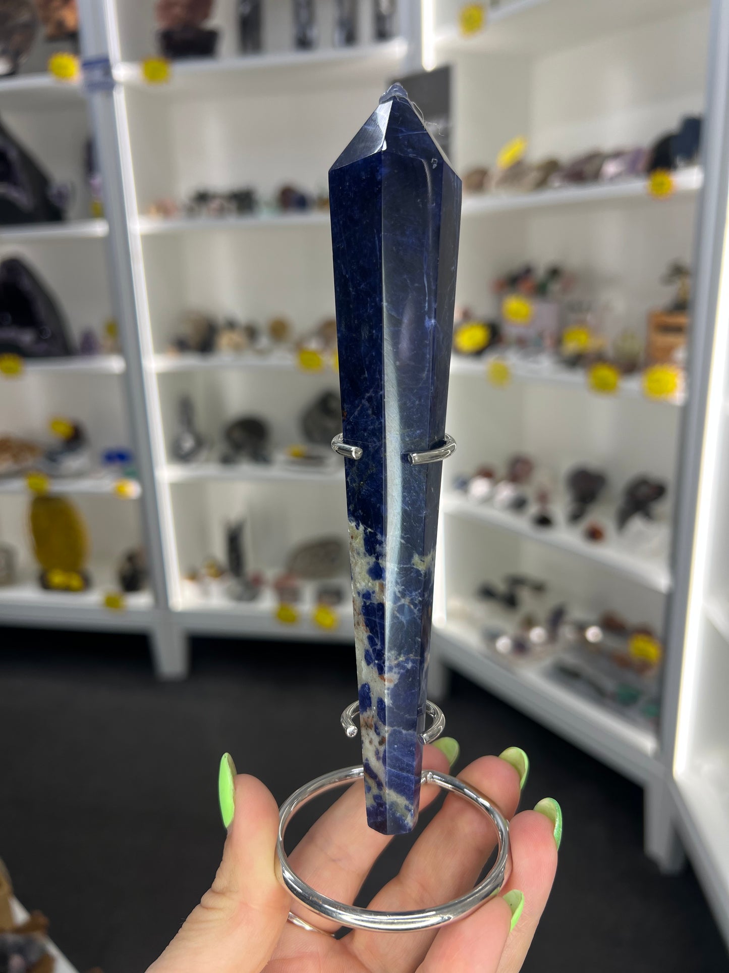 Sodalite Wand on Stand