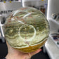 Huge Green Onyx Sphere with Stand