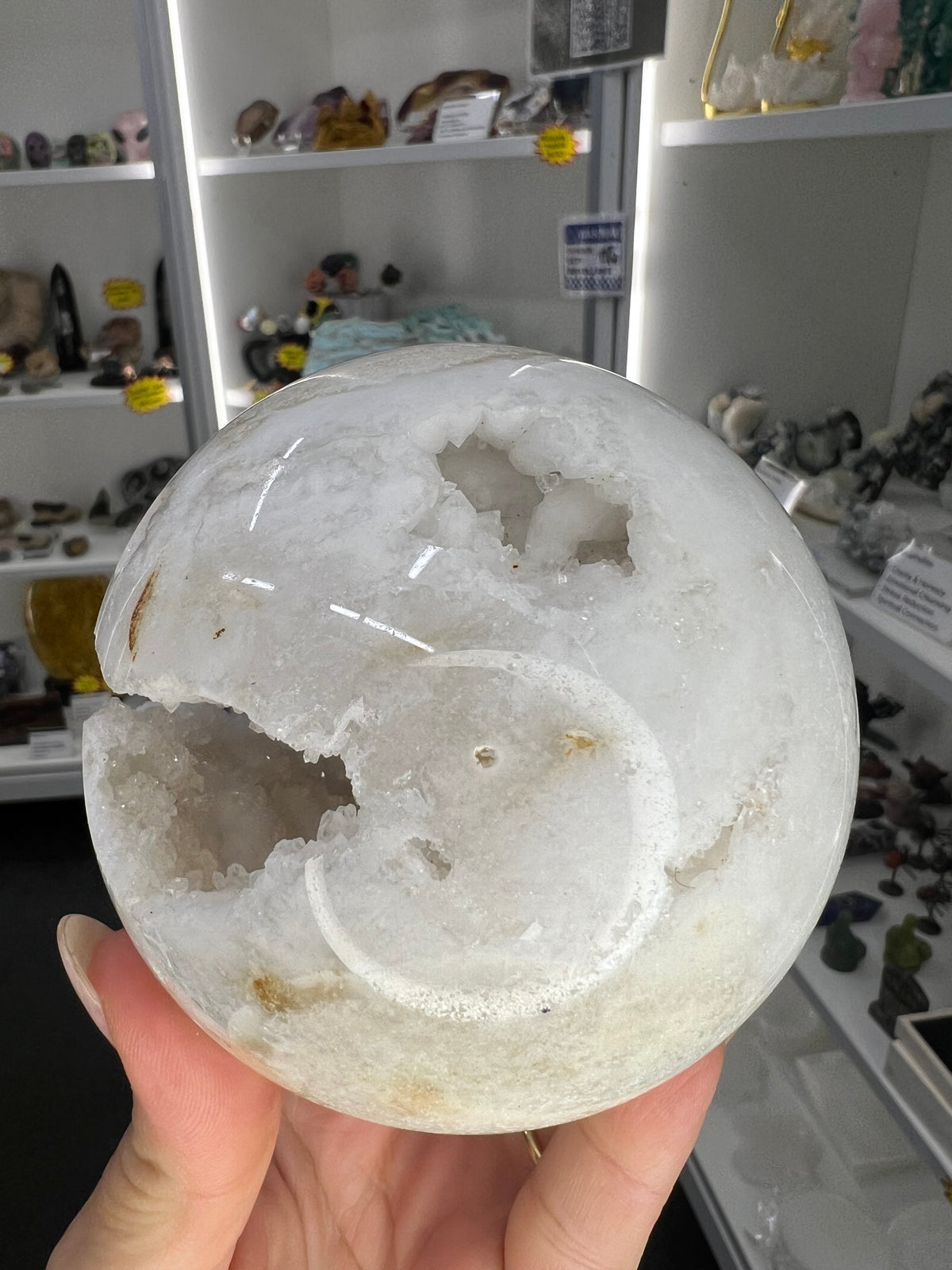 Moroccan Geode Sphere with Stand