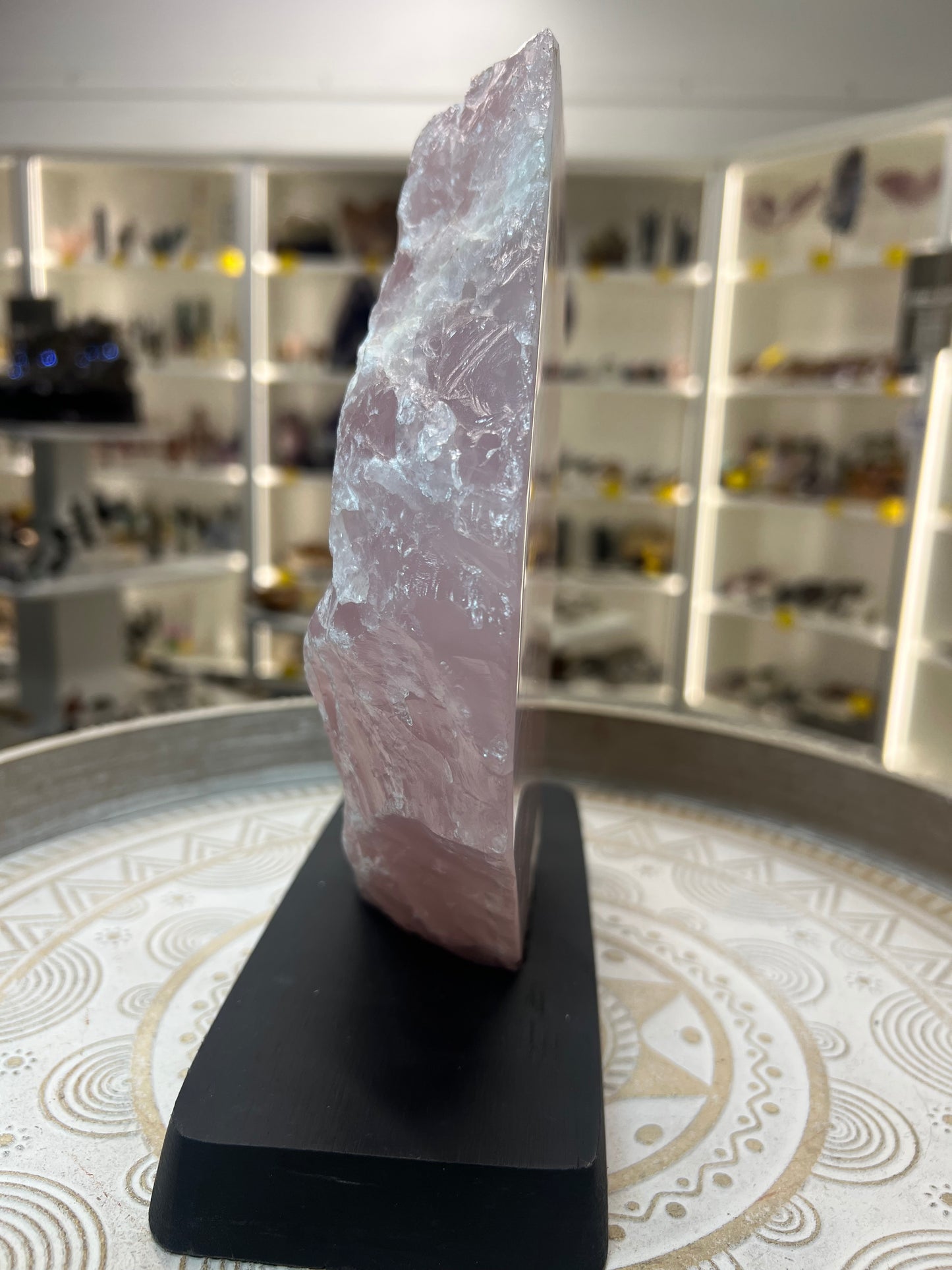 Rose Quartz Slab on Base