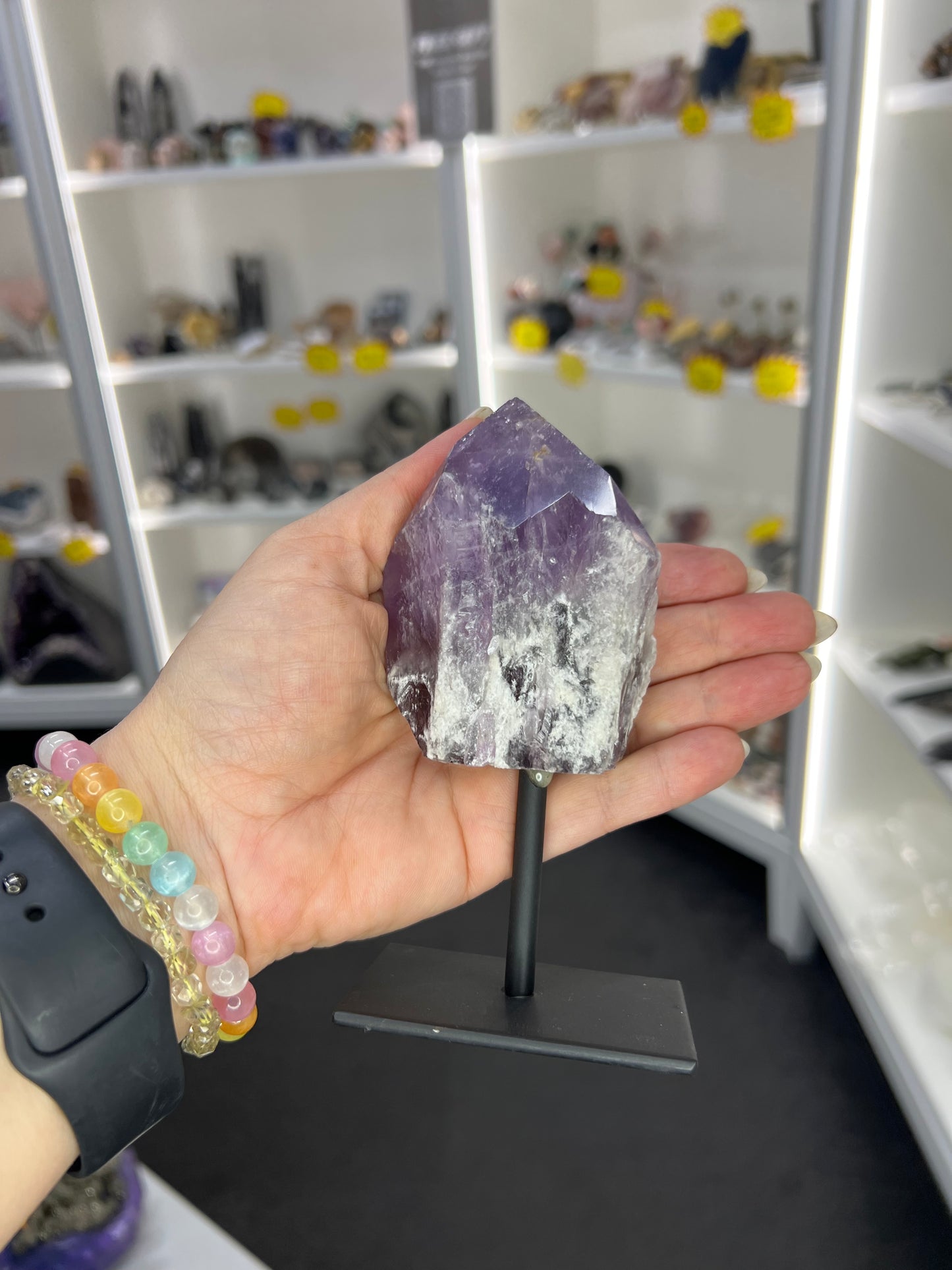 Amethyst Point on Stand