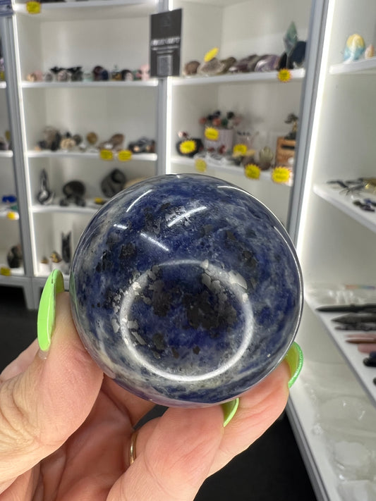 Sodalite Sphere on Stand