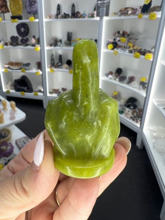 Green Jade Middle Finger