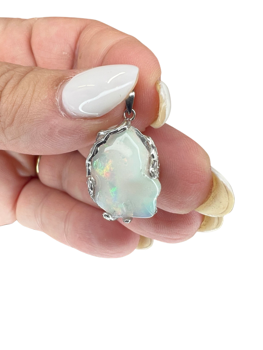 Opal Pendant Sterling Silver
